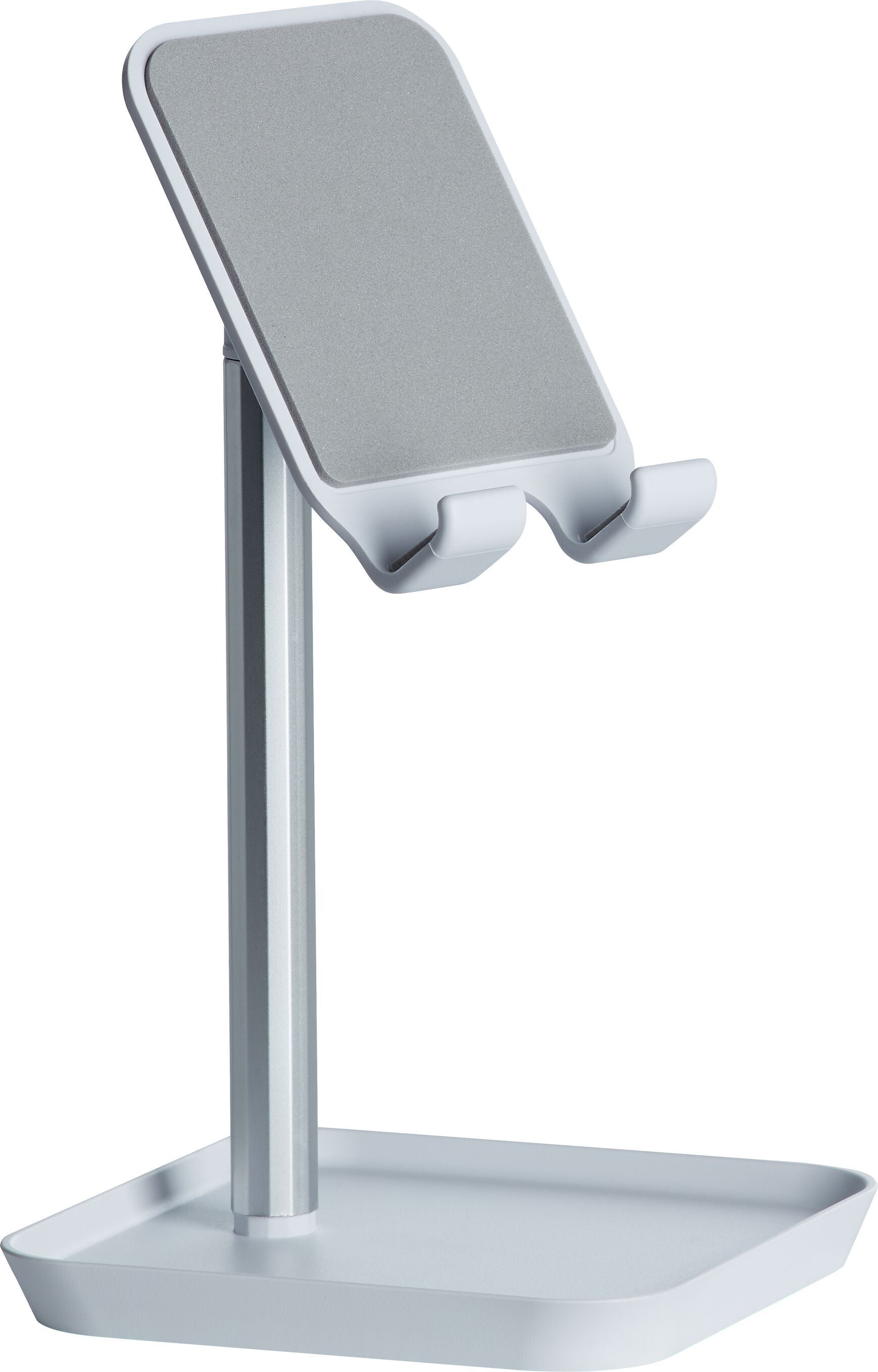 PHONE STAND Handyhalter - Silber / B: 6.0 cm x T: 11.0 cm x H: 13.5 cm
