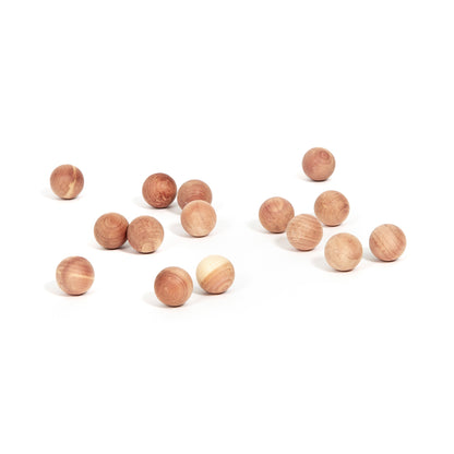 Lot de 15 billes antimites en cèdre naturel Oregon