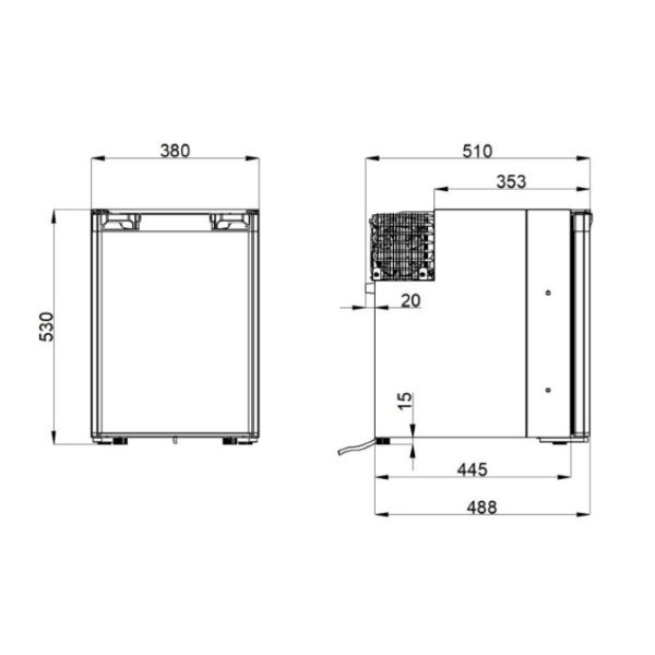Réfrigérateur à compression ExtraCOOL 47L