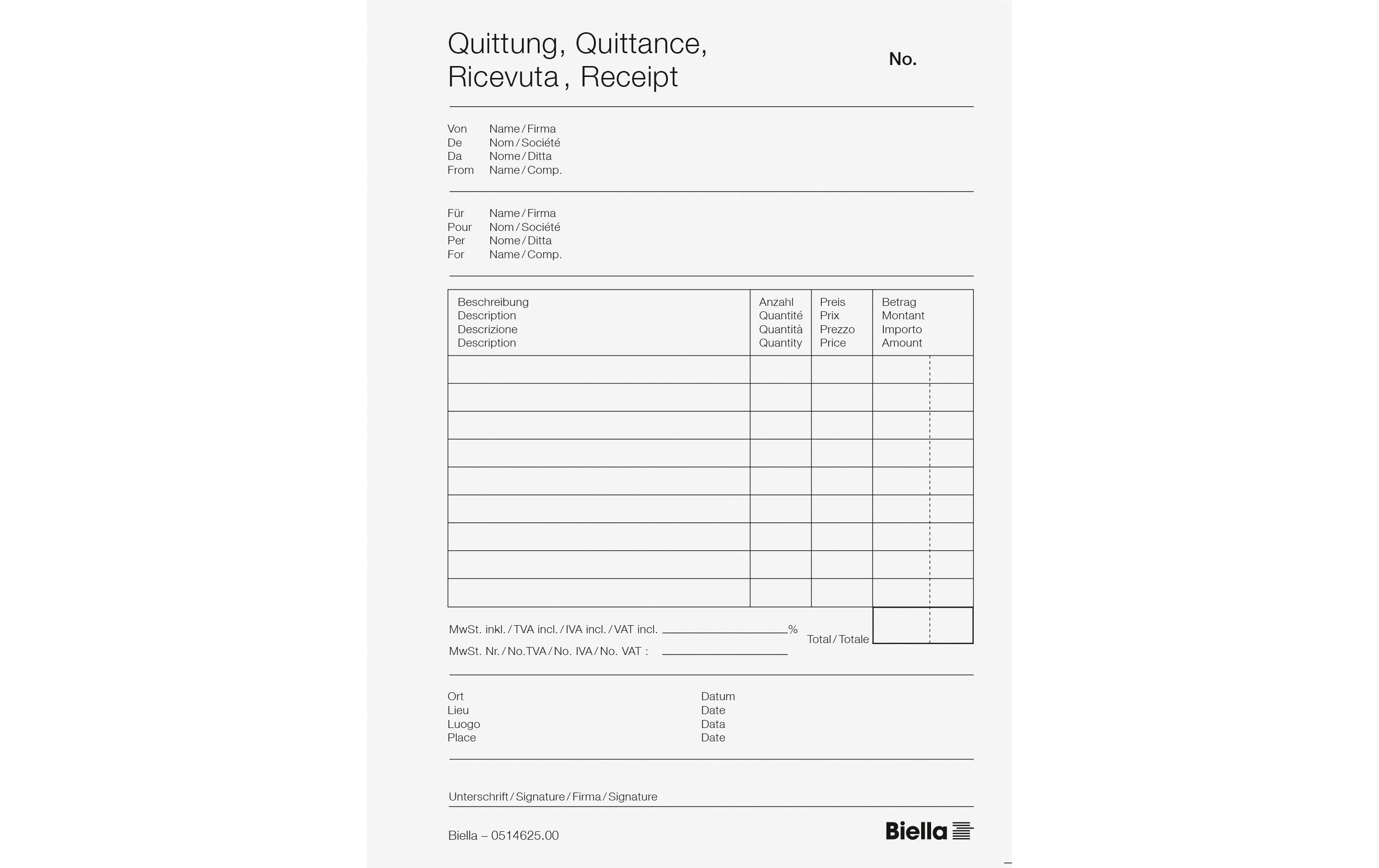 Durchschreibebuch Copy-Bloc A6, QuittungQuittungsblock für Durchschriften im A6 Format