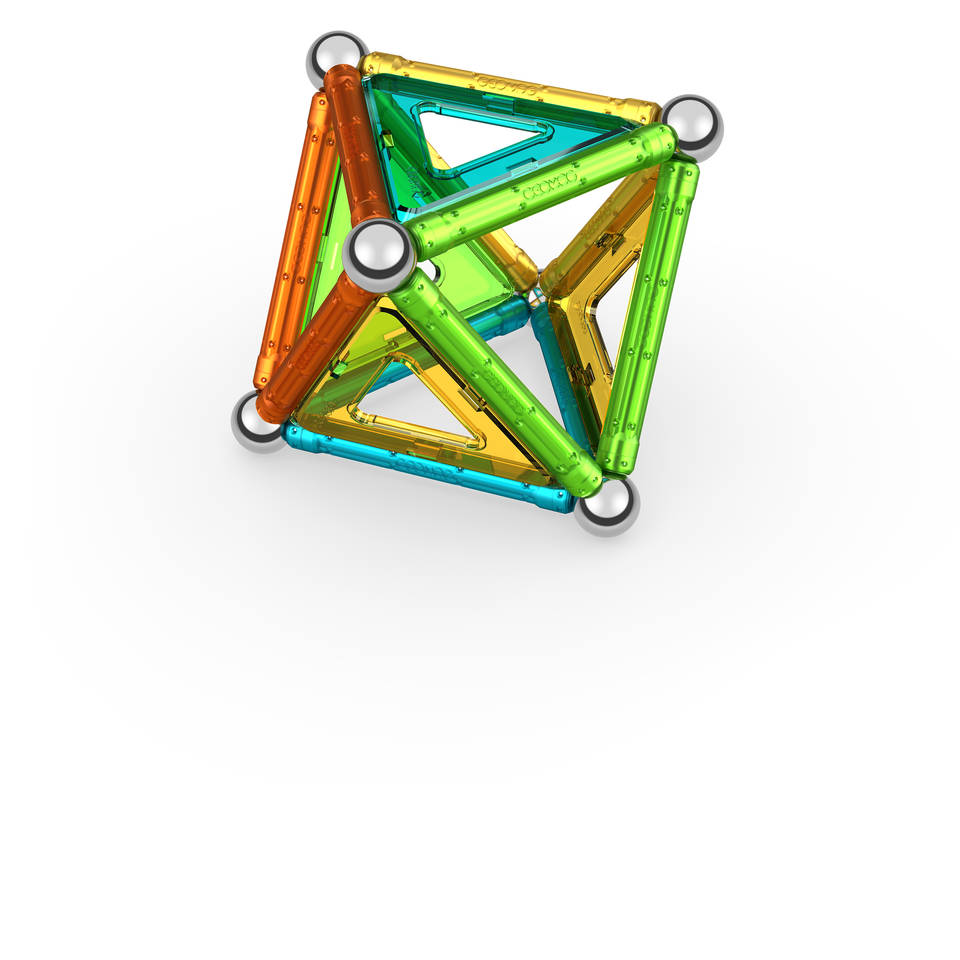 Geomag magnetische stokken edelstenen set 32-delig
