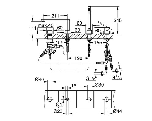 GROHE badkraan GROHE PLUS chroom 29307003