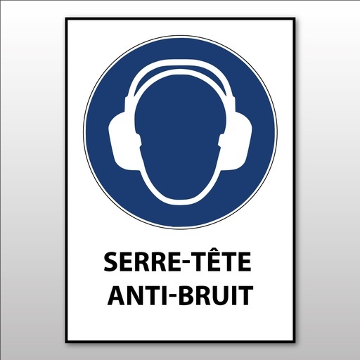 Panneau EPI - Serre-tête anti-bruit obligatoire - M003 - ISO 7001