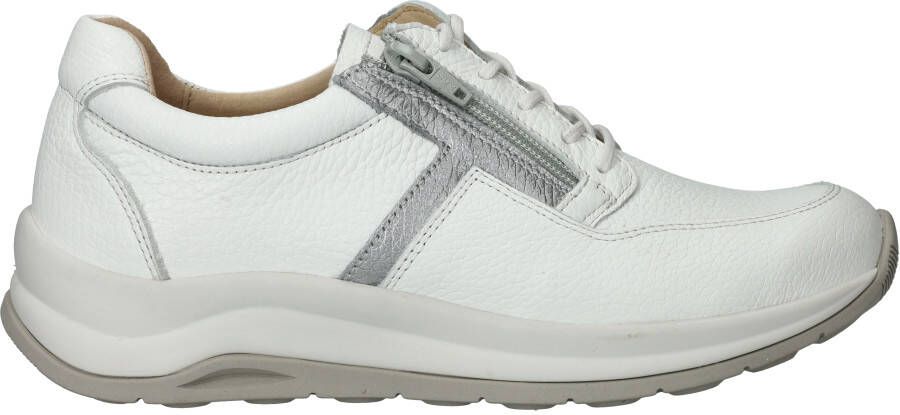 Wolky Comfortabele Leren Sneaker met Metallic Accents White Dames