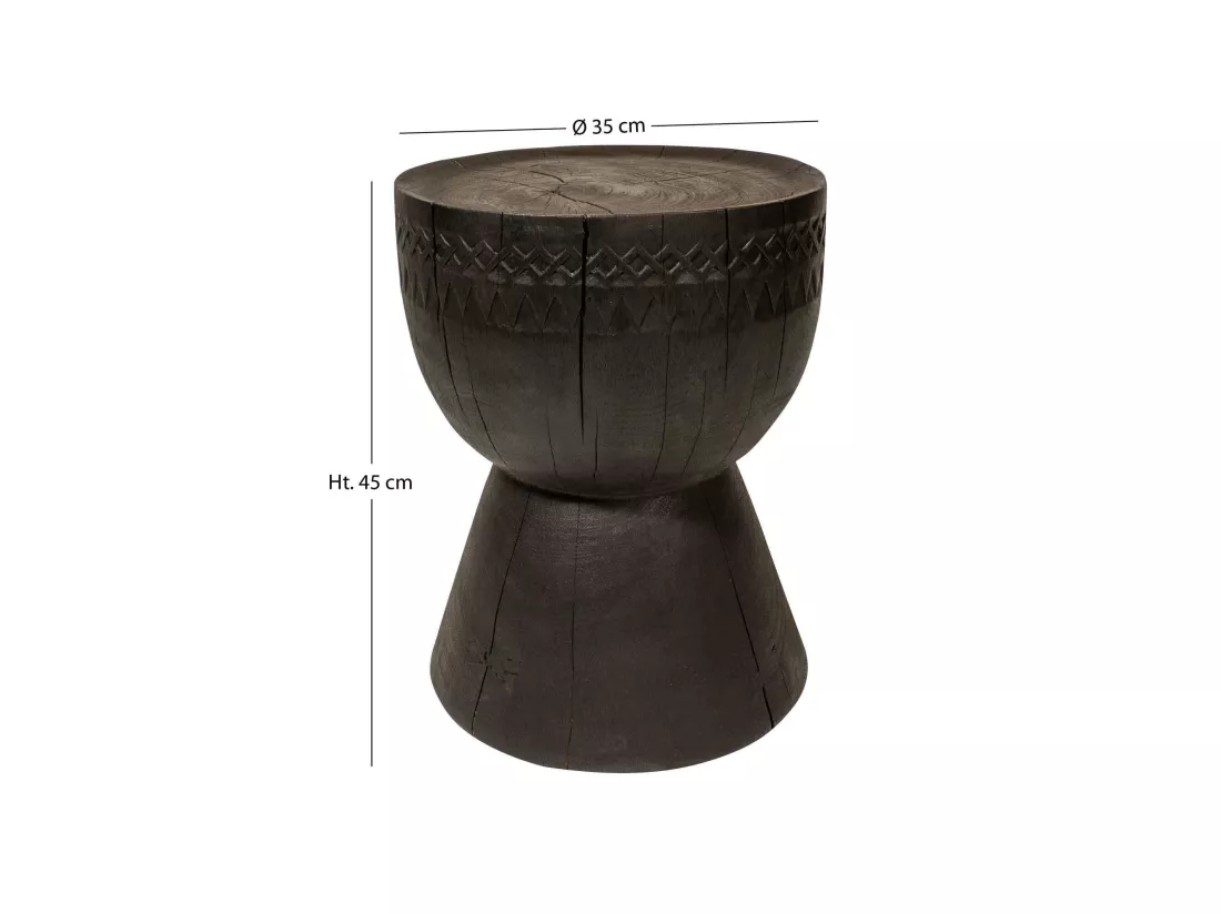 Now's Home - Meuble D'appoint En Bois D'acacia Brule