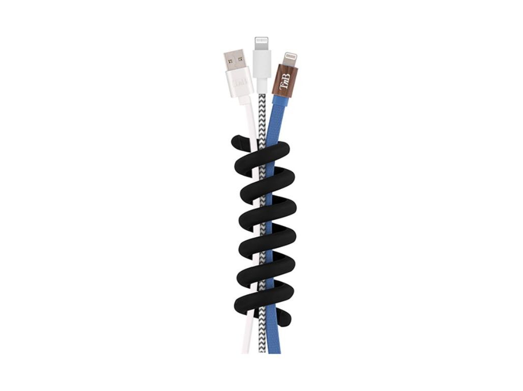 ORGANIZADOR DE CABOS TNB CLIPTWISTBK PRETO PK2 TWISTED