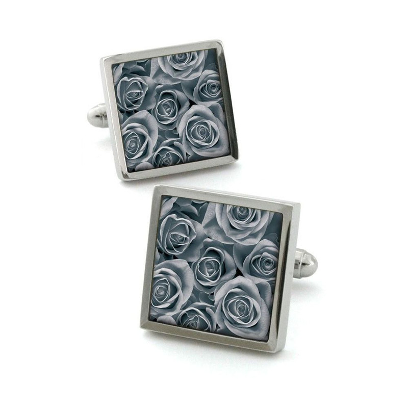 Boutons de manchette, Rose silver