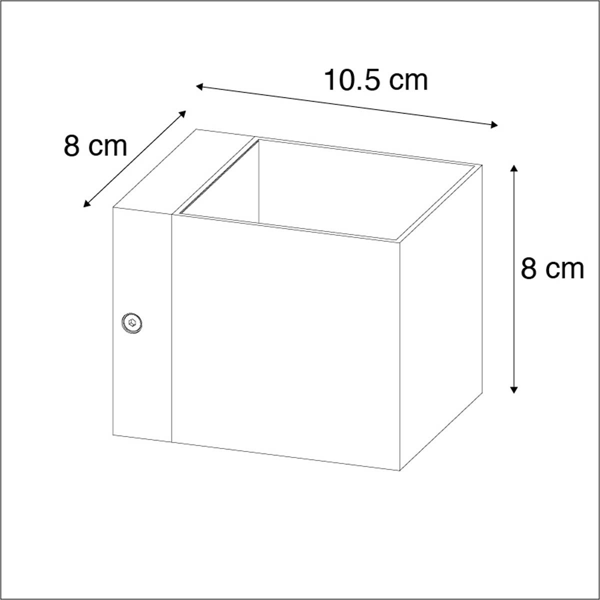 Smart wandlamp zwart 8 cm incl. Wifi G9 - Transfer