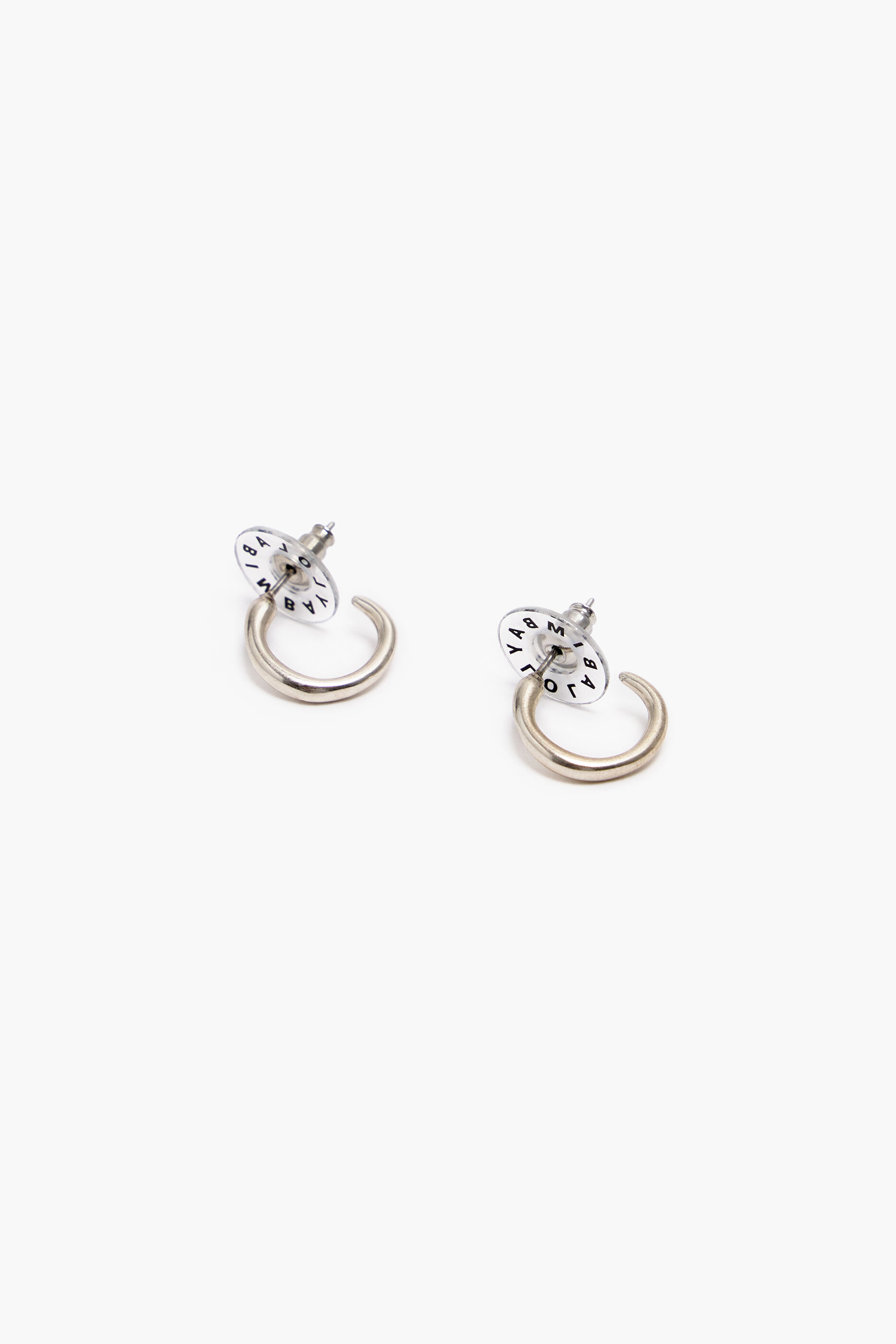 brincos de argola mini prateados foscos