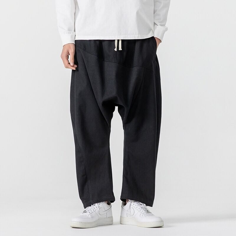 FORSETI - Halfhoge effen cropped harembroek