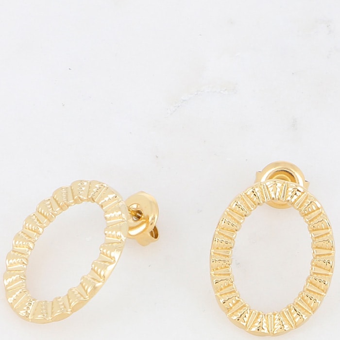 Boucles d'oreilles - Acier inoxydable doré
