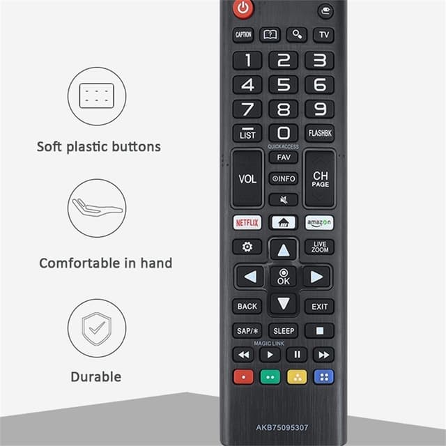 Udskiftning af fjernbetjening til AKB75095307 til LG Smart TV