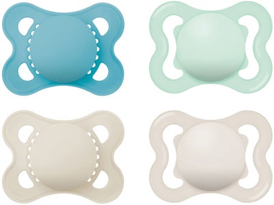 MAM Original Smokker & Air Silikon Smokk 0-6m 4-Pack, Blå