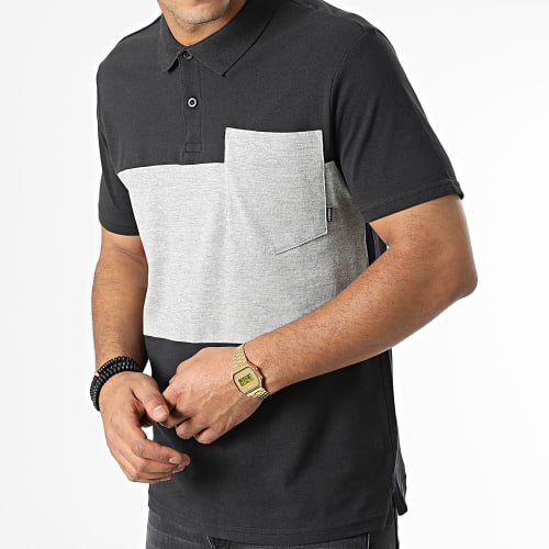 Polo Manches Courtes 10045931 Noir Gris Chiné