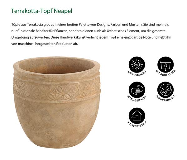 Dehner Terrakotta-Topf Neapel, rund