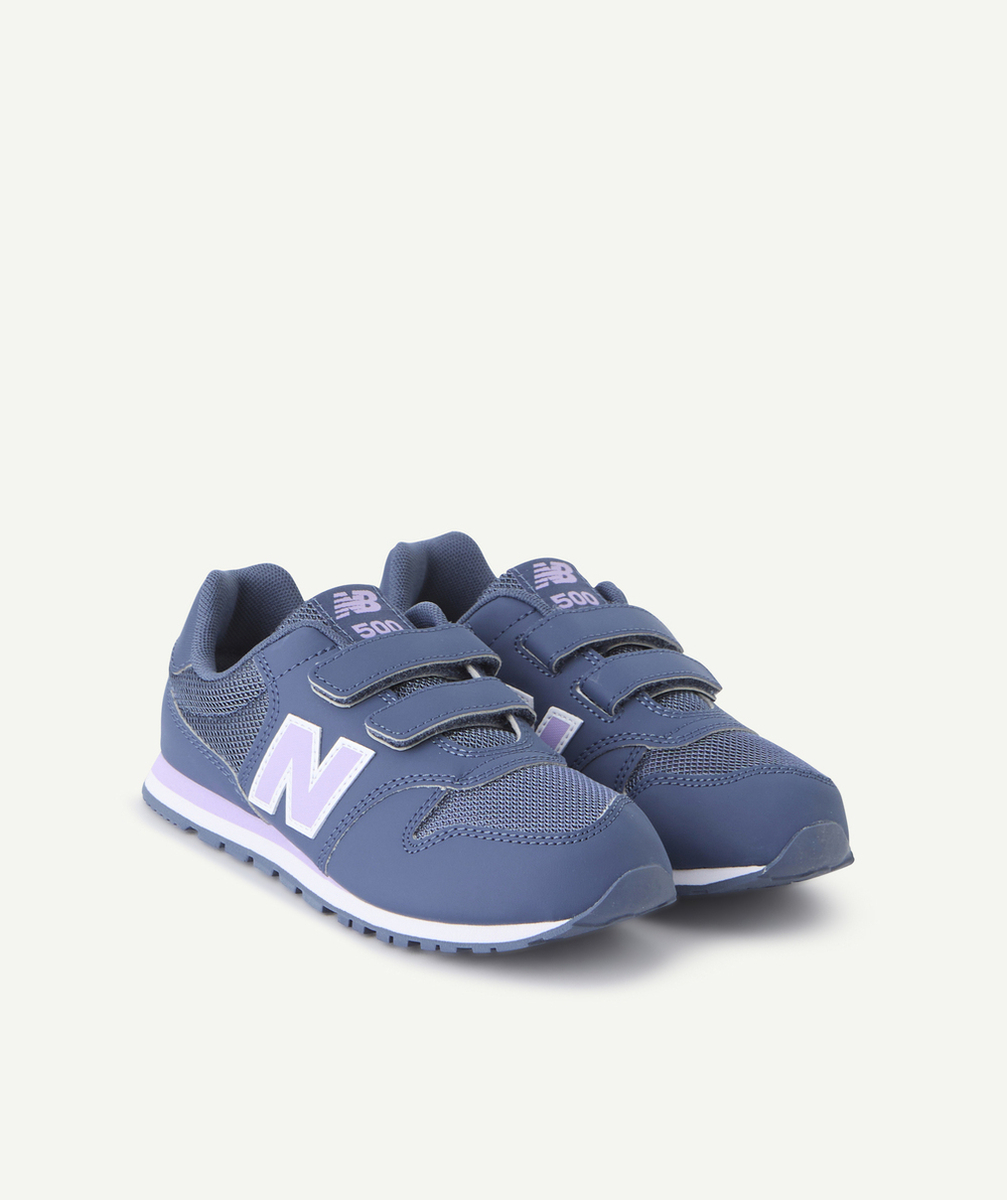 NEW BALANCEBASKETS ENFANT À SCRATCHS 500 MAUVE ET BLEU