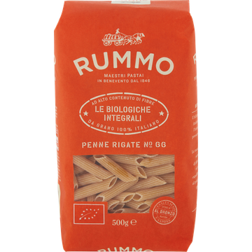 Rummo Volkoren Biologische Penne Rigate N°66 500 g