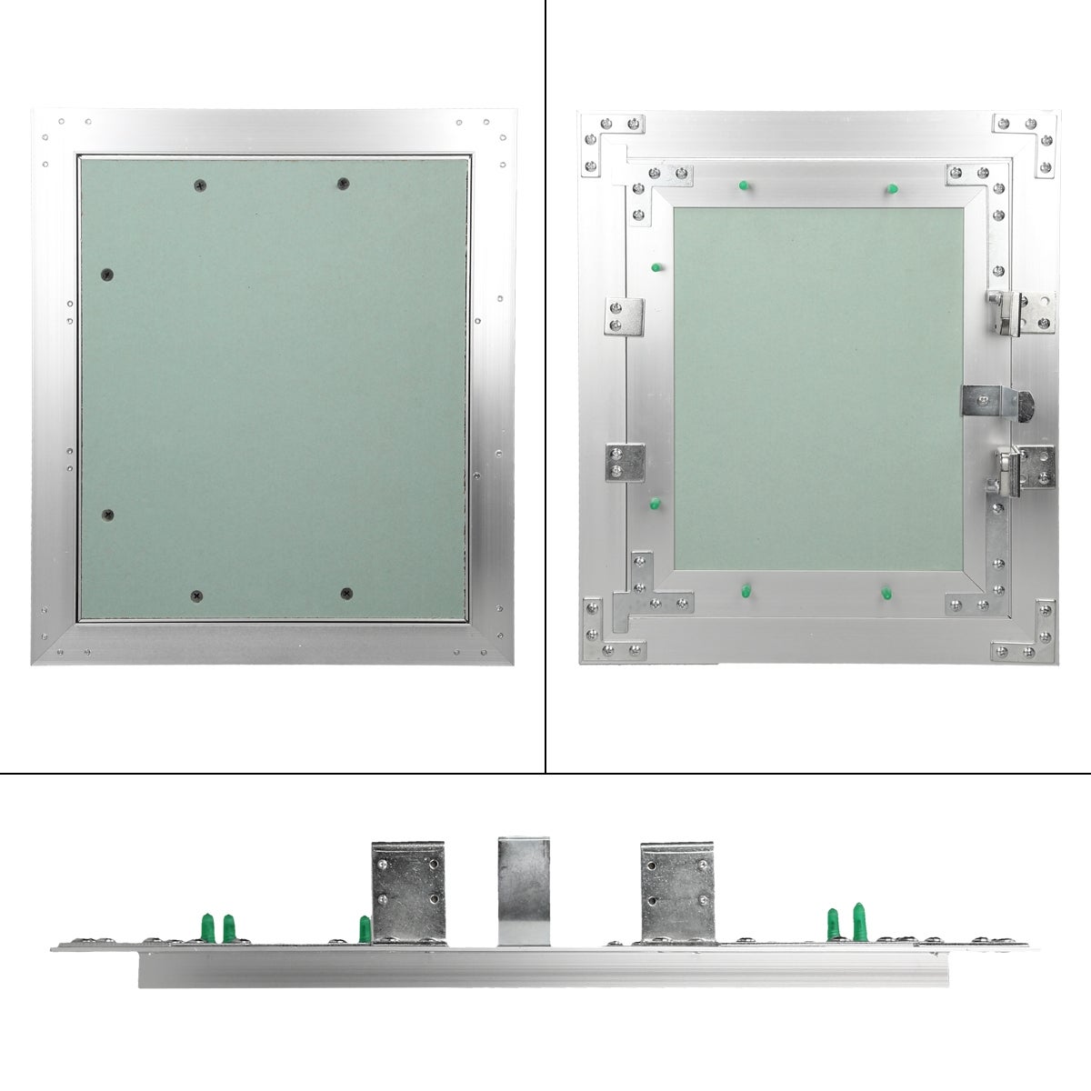ECD Duitsland Toegangspaneel/Toegangsdeur met gipsplaatinzetstuk 250x300mm, 12,5mm gipsplaat, Aluminium frame, Toegangsdeur/Onderhoudsluik/Reinigingsluik/Onderhoudsopening, Geschikt voor vochtige ruimtes, Gipsplaatconstructie