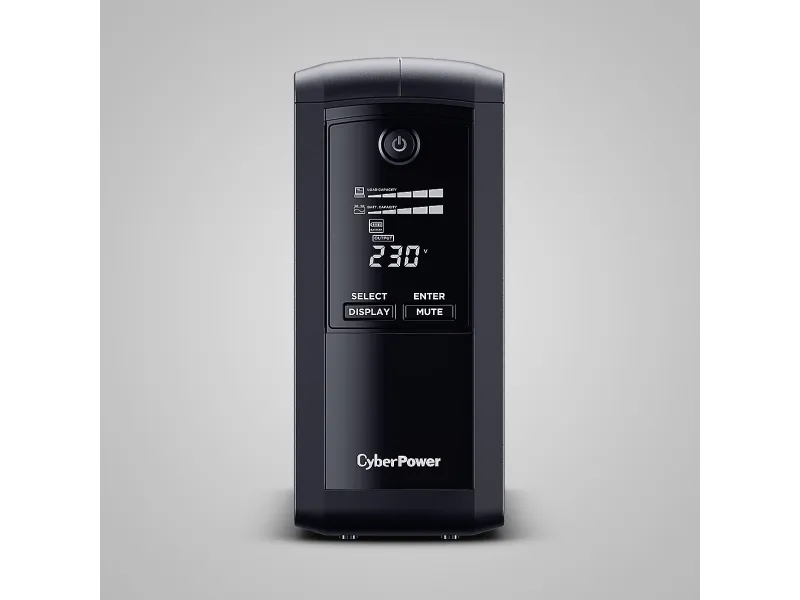CyberPower Value Pro VP1000ELCD-FR - UPS - AC 230 V - 550 Watt - 1000 VA - 1-faset - RS-232, USB - output-stikforbindelser: 4 - sort