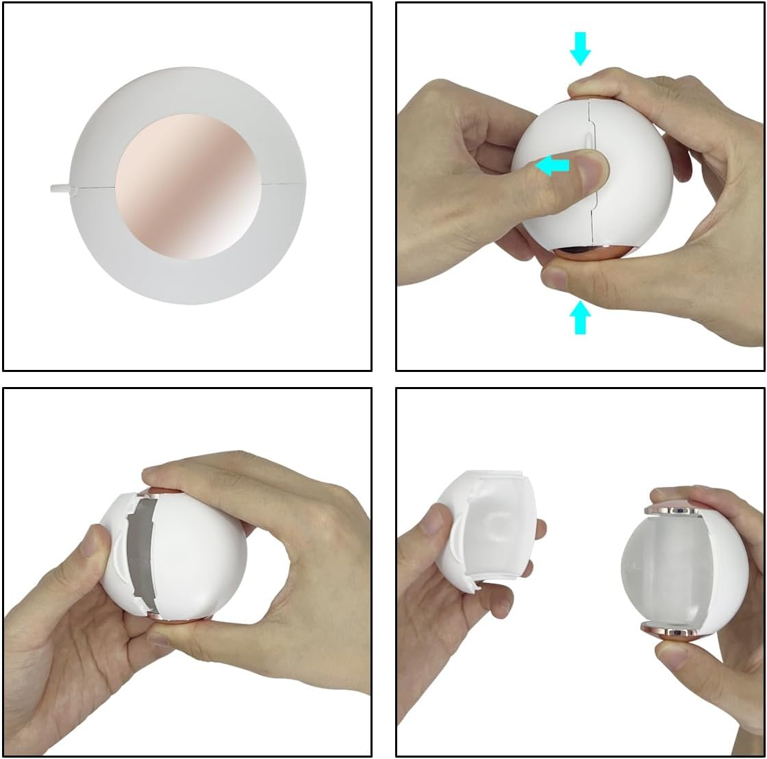 (Ø65mm) Wiederverwendbare Fussel Entferner Kugel Reinigungsball Schmutz Roller für Staub / Tierhaare - Weiss