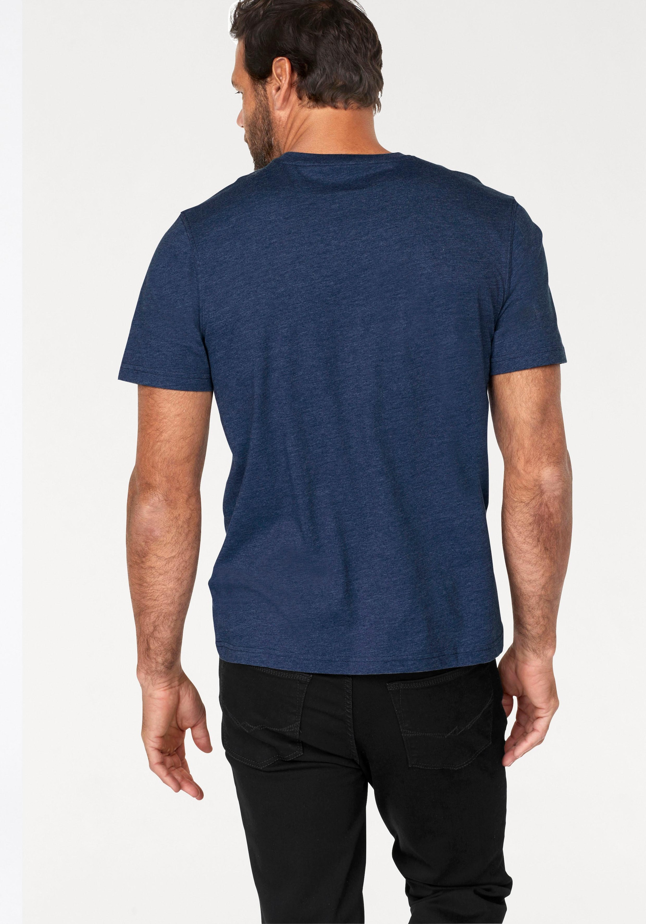 Man's World Rundhalsshirt , Kurzarm,  Basic-Stil,  aus Baumwollmischung,  2er-Pack