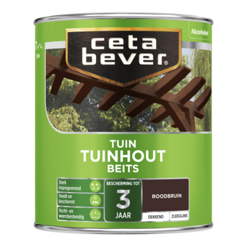 CetaBever Tuinhoutbeits dekkend roodbruin zijdeglans 750 ml