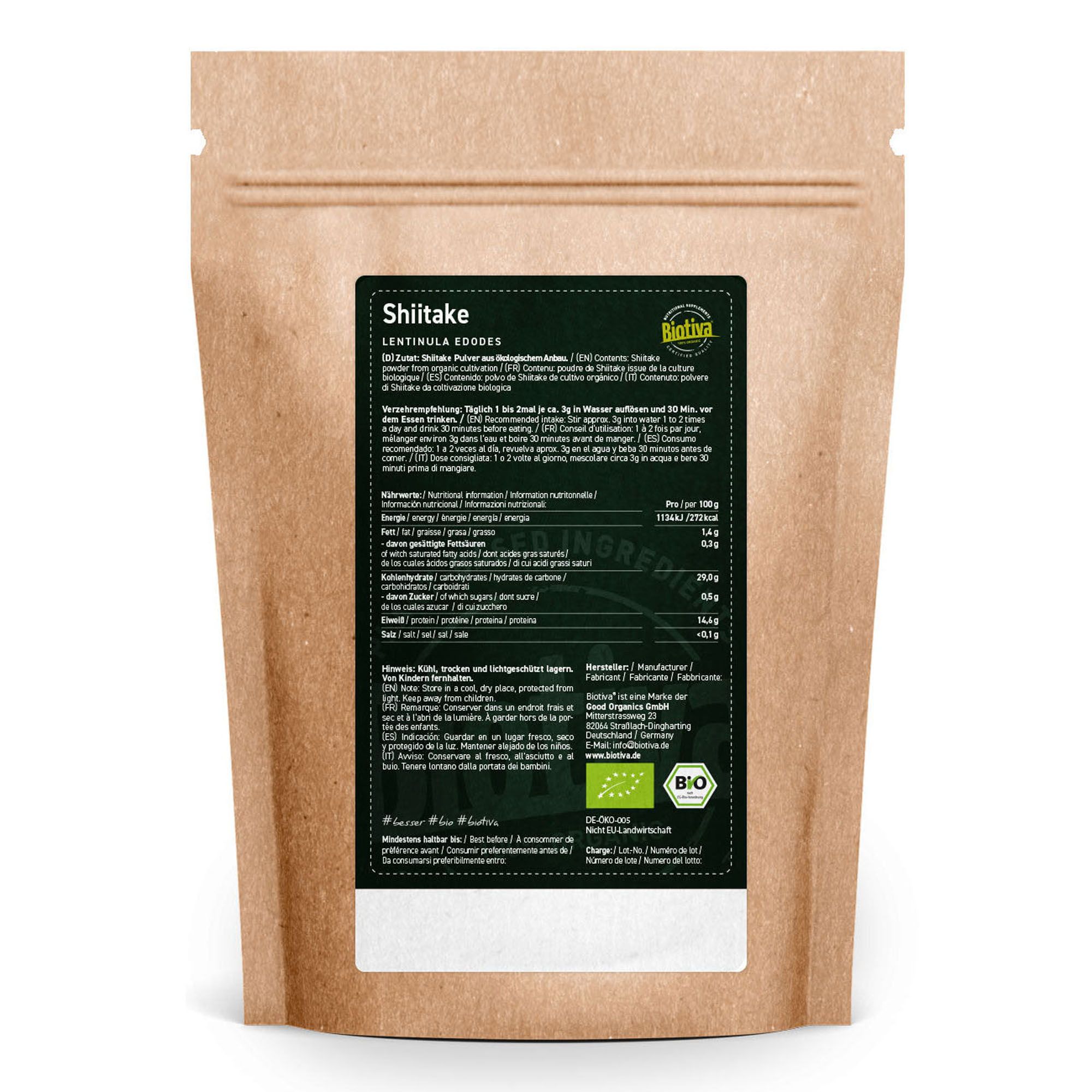 Biotiva Shiitake Pulver Bio