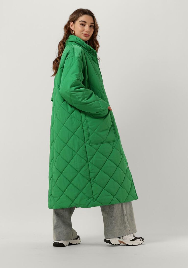 STAND STUDIO groene stand studio gewatteerde jas sage coat