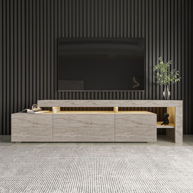 TV-Standaard - Modern - 100% Melamine Gecoate Spaanplaat - Met LED-Lichten