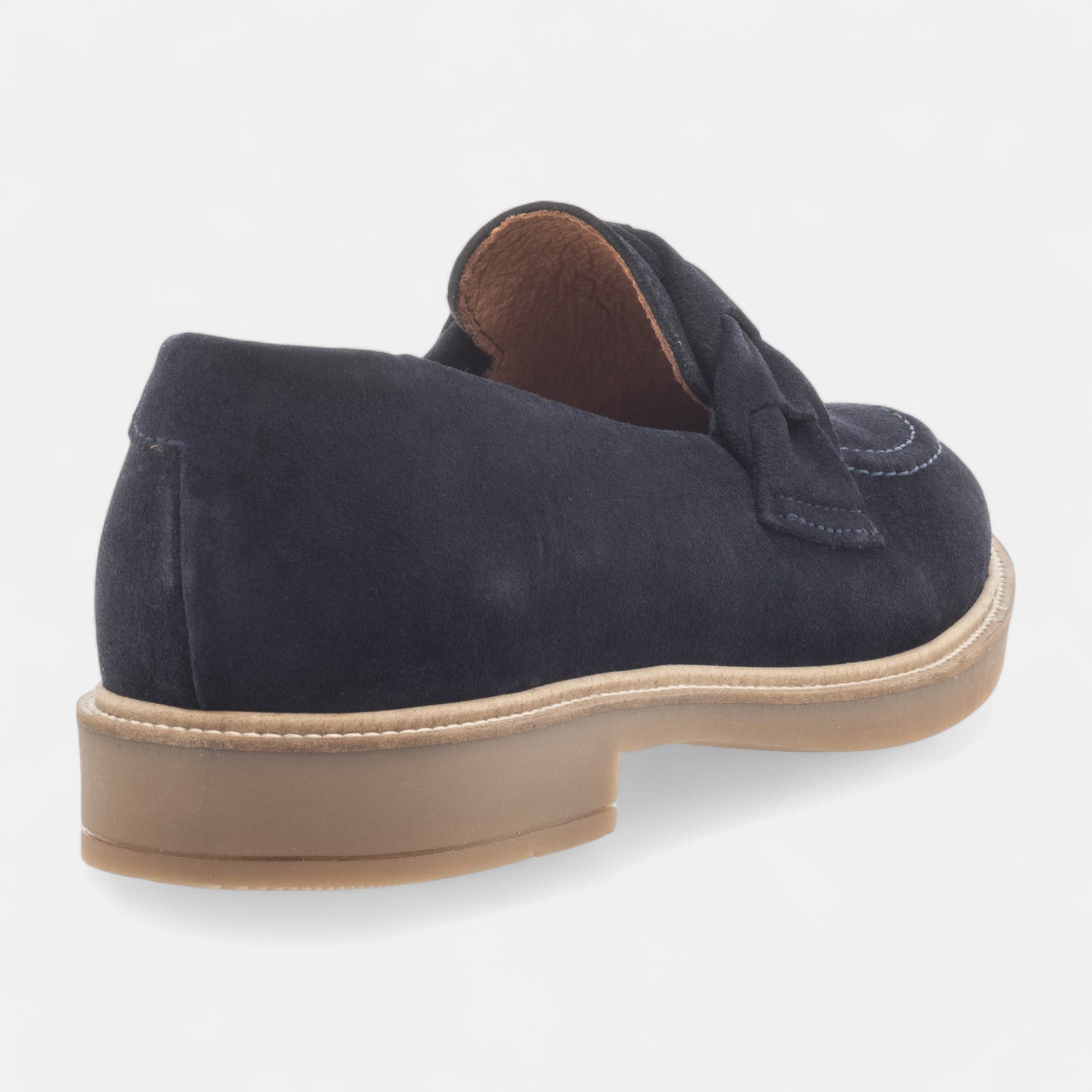 Mocassins Femme en cuir bleu marine