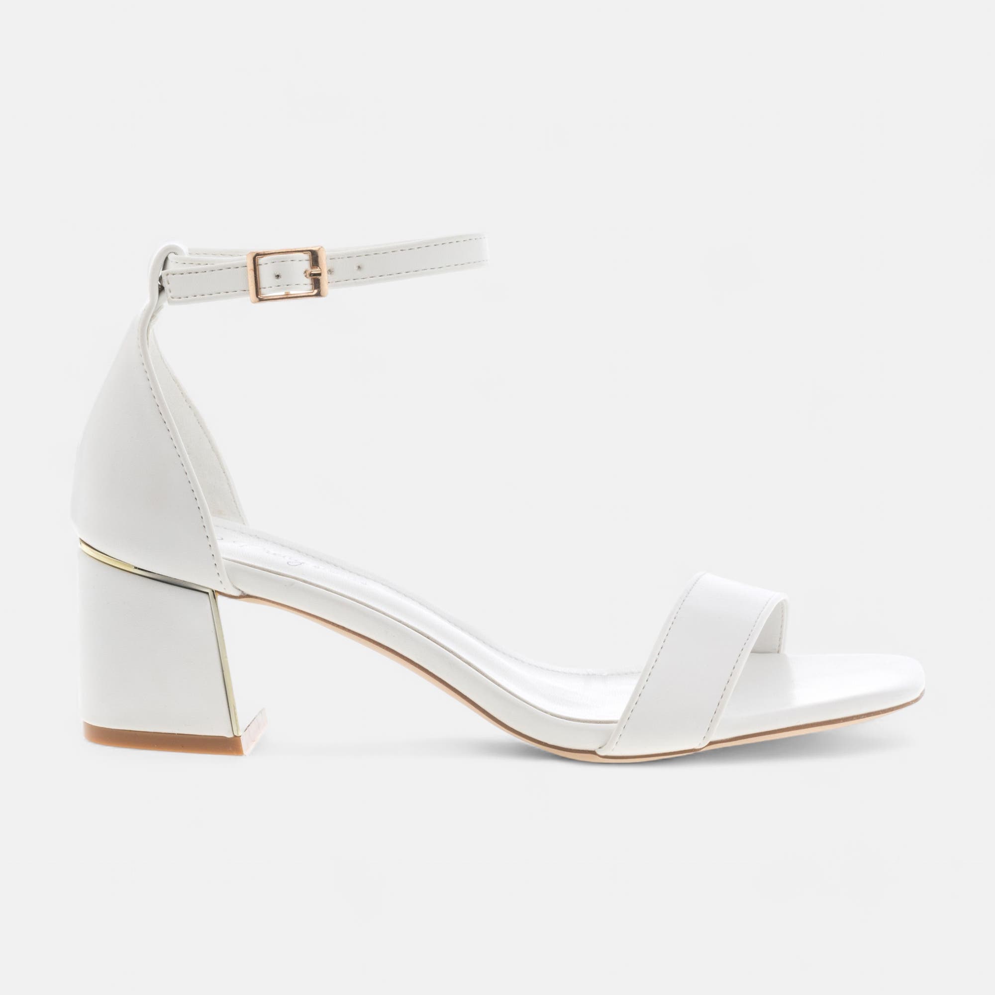 Nu-pieds à talon Femme blanc