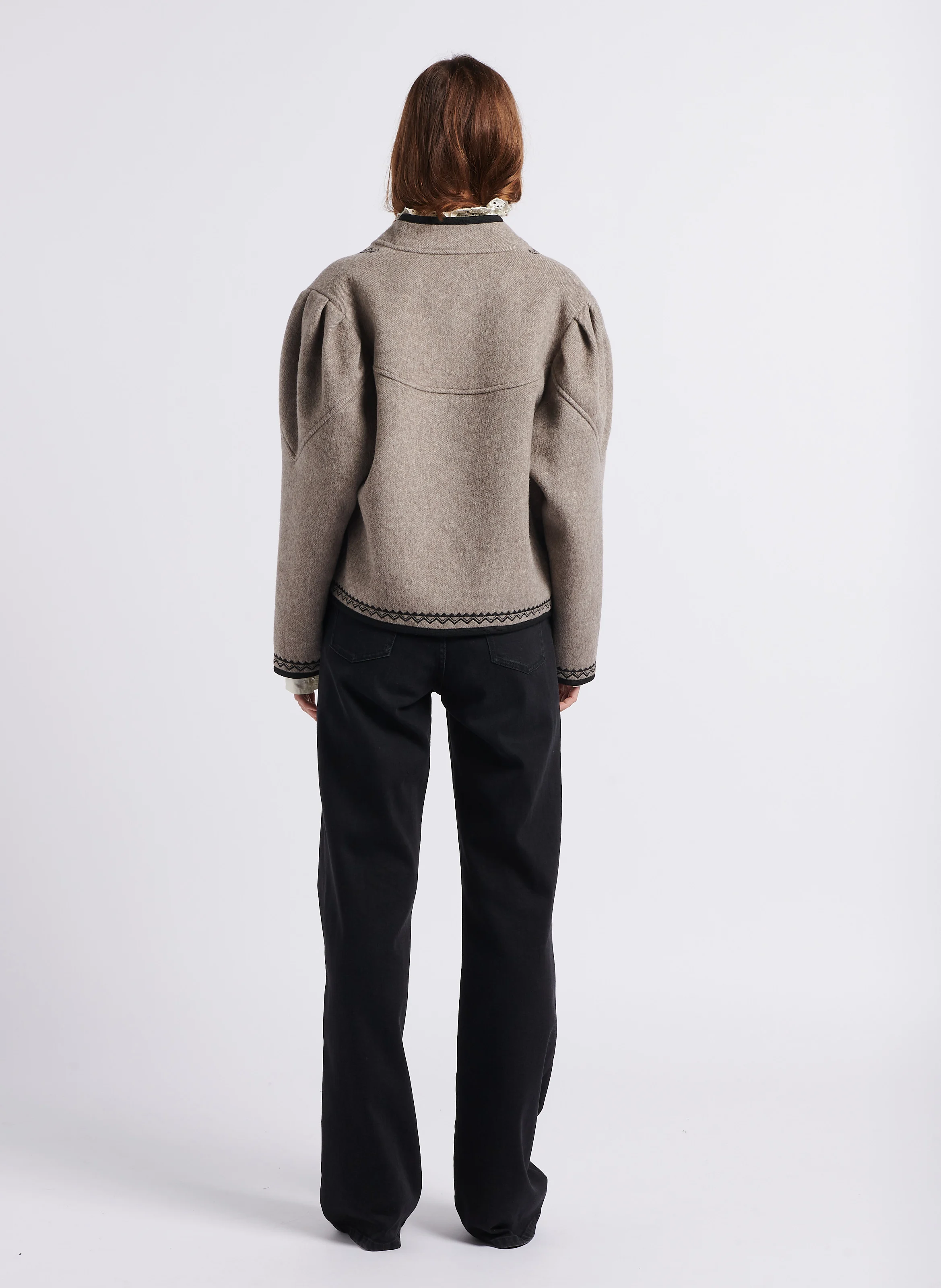 WILLIAM - Veste col châle en laine mélangée | Gris