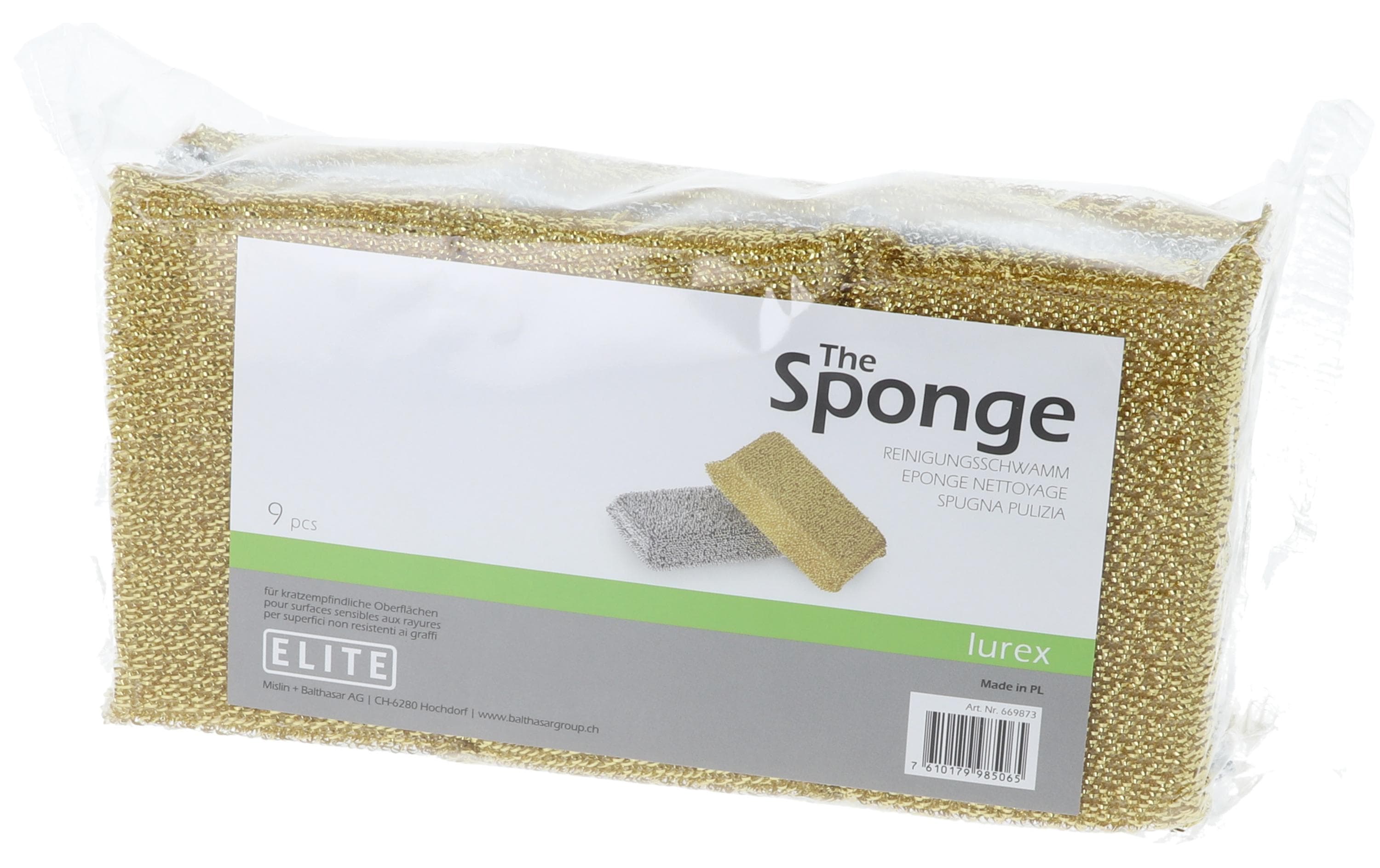 Schwamm Lurex 9 Stück, Gold/SilberLurex Reinigungsschwamm