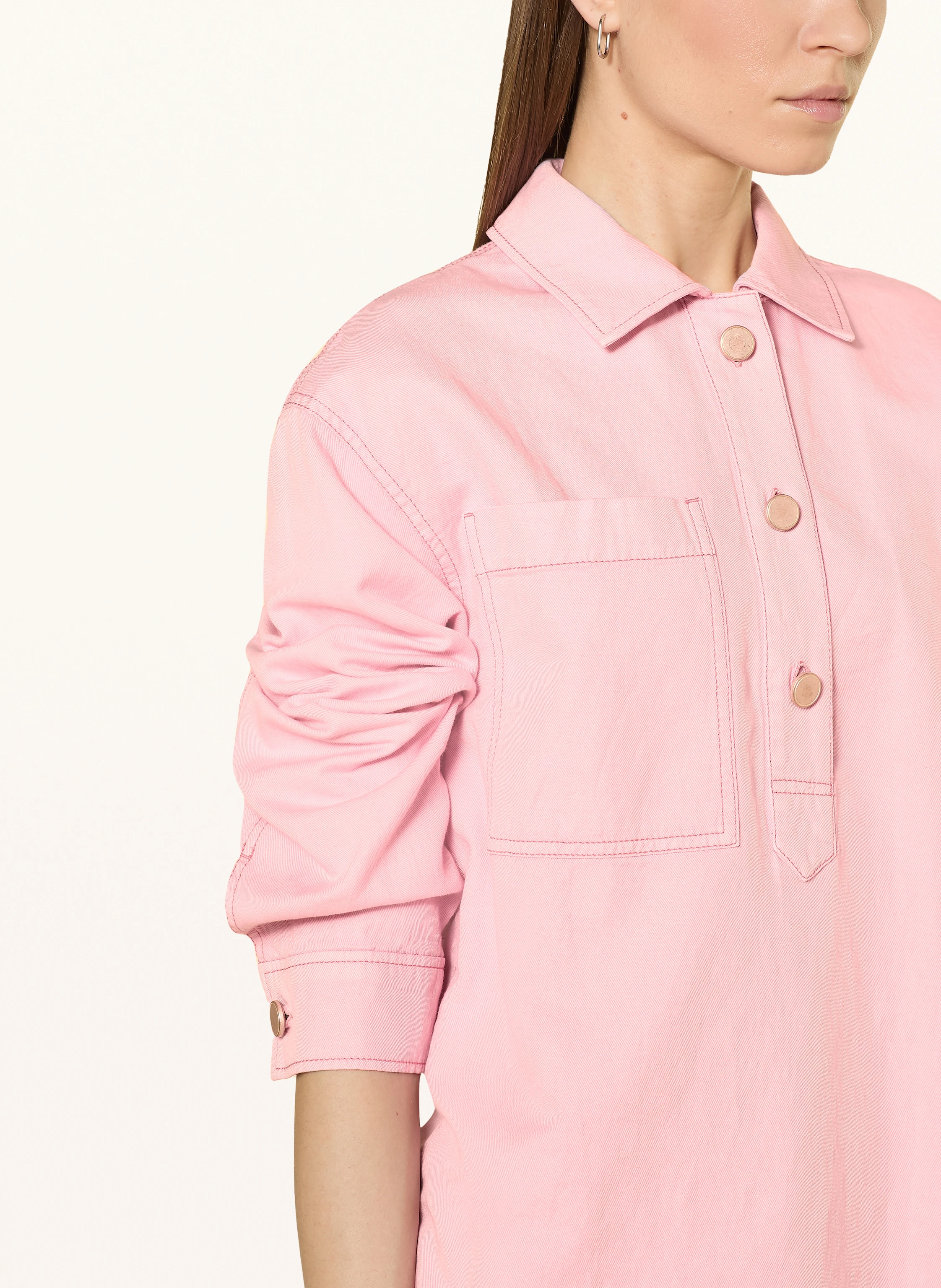 LUISA CERANO Jeans-Overshirt mit Leinen