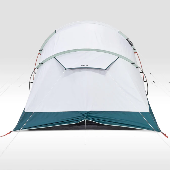 Decathlon Quechua - Barraca de Camping Familiar Impermeável Quechua Arpenaz Fresh & Black para 4 Pessoas com 2 Quartos