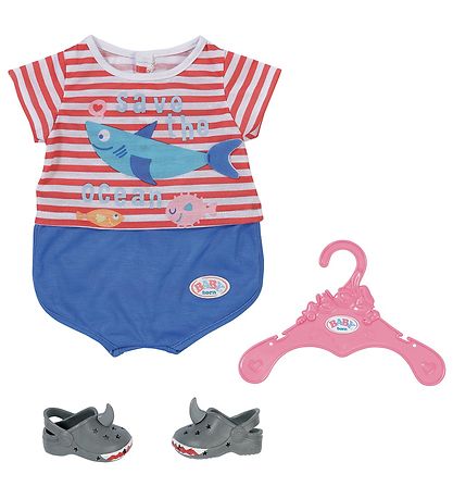 Baby Born Dukket?j - Pyjamas m. Sko - Blå