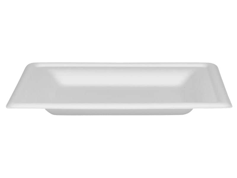FURBER Einwegteller 16 cm, 50 Stück, Weiss Teller aus umweltfreundlichem Rohstoff