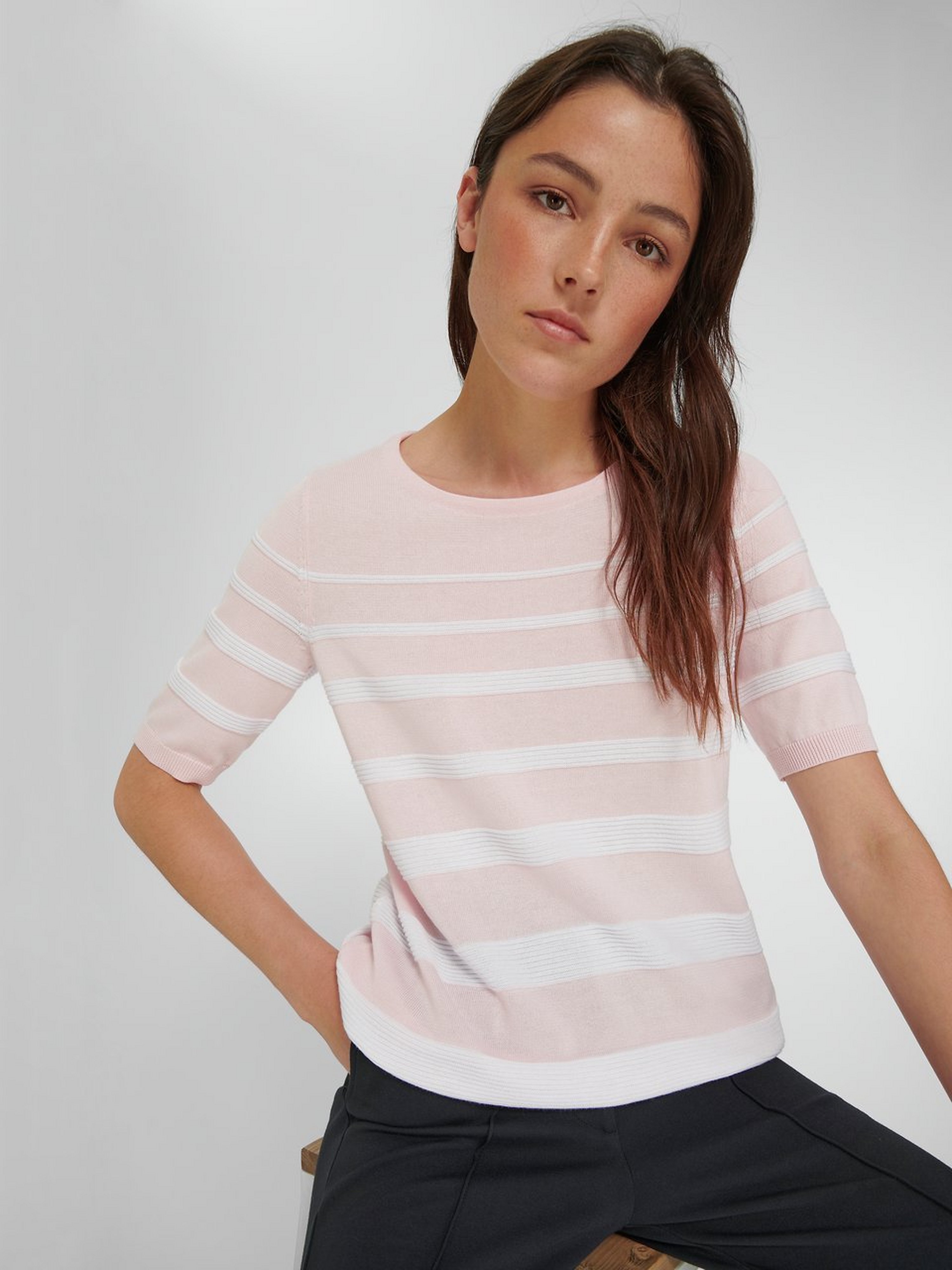 Rundhals-Pullover aus 100% SUPIMA®-Baumwolle