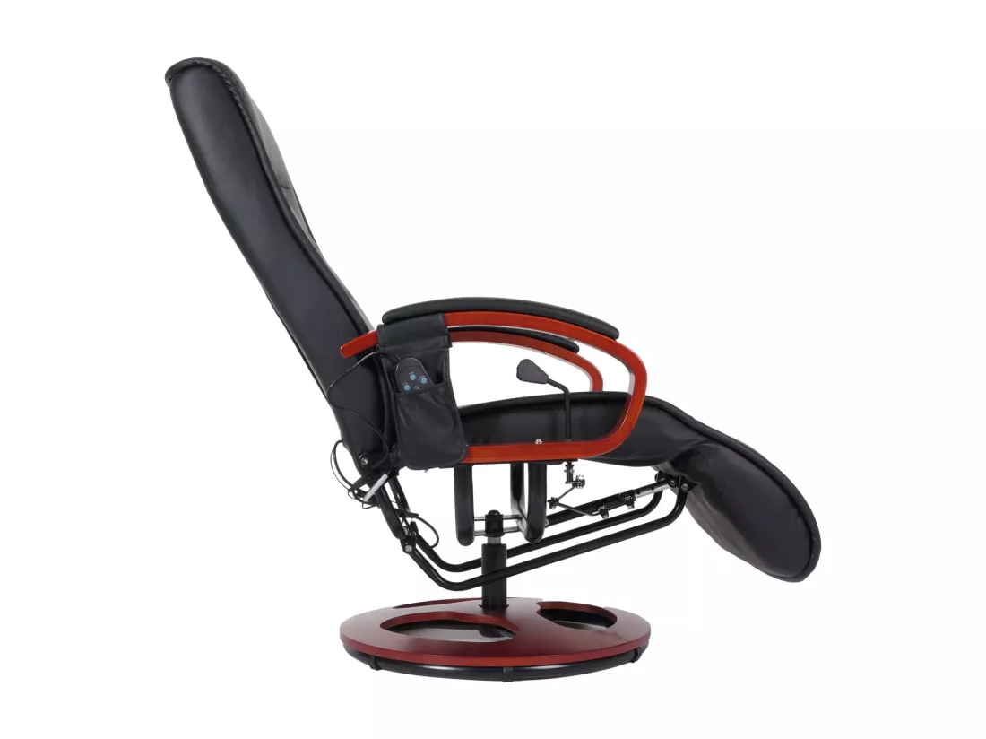 Fauteuil de relaxation avec PVC noire 71 x 48 x 100 cm 04_0006383