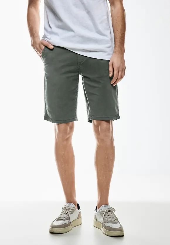 Basic Twill Chino Shorts - dusty urban green