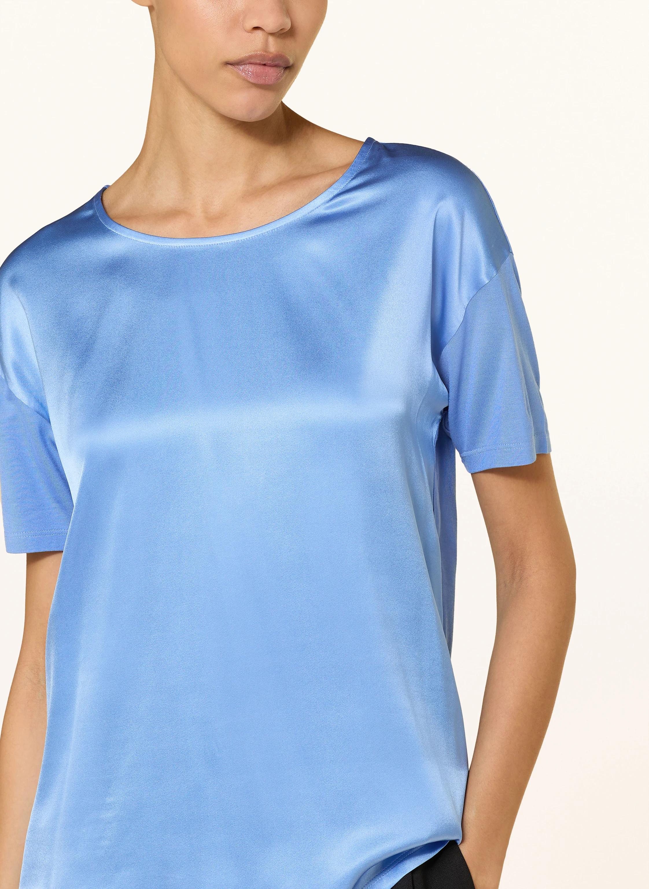 BOSS Blusenshirt ESANDY im Materialmix mit Seide