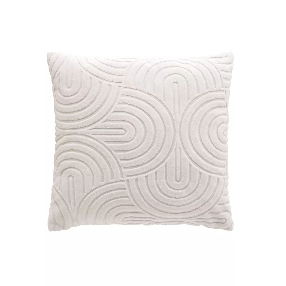 Housse de coussin carrée bouclette (40 x 40 cm) Solly Blanche
