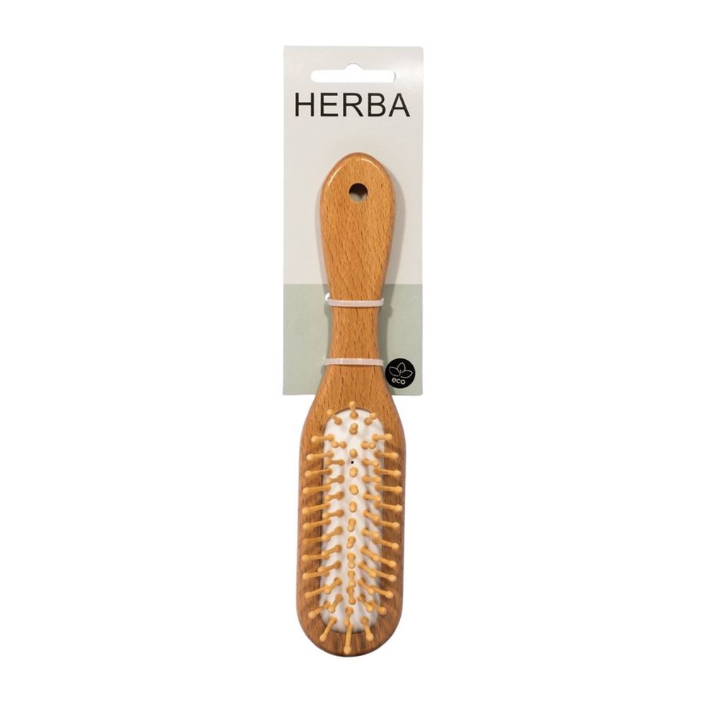 HERBA Haarbürste mit Holzstiften<br>1 Stück, lang Buchenholz