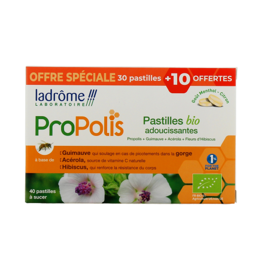 Pastilles adoucissantes Propolis Ladrôme à sucer