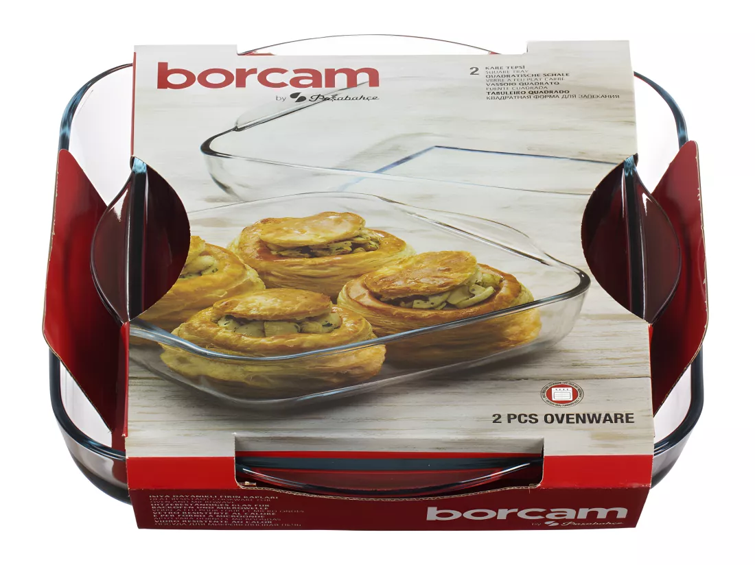 Lot de 2 plats carrés 22+28 cm