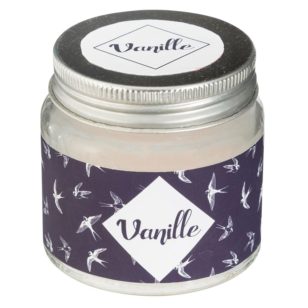 Bougie parfumée verre vanille 65g