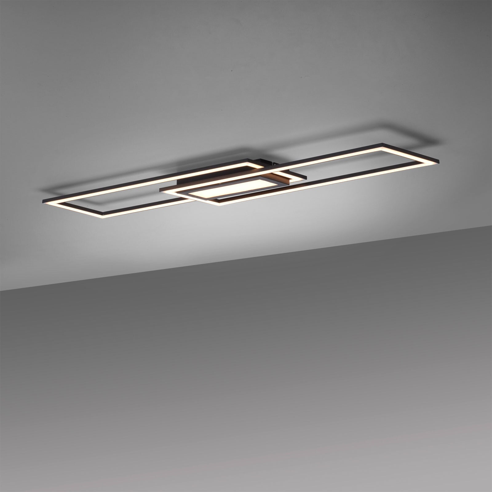 JUST LIGHT LED Deckenlampe ASMIN 17,9 x 100 cm schwarz