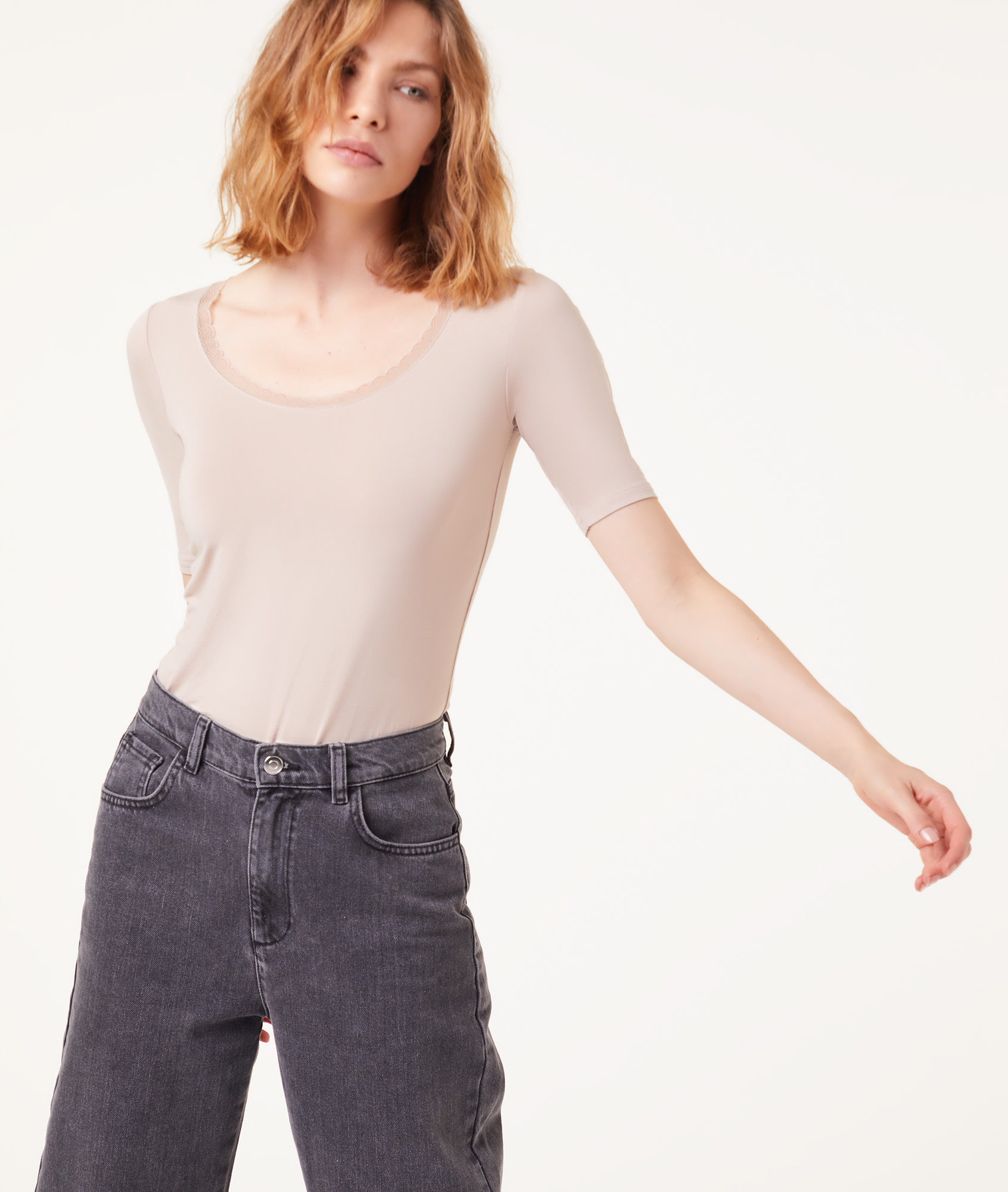 T-shirt manches courtes maille thermique