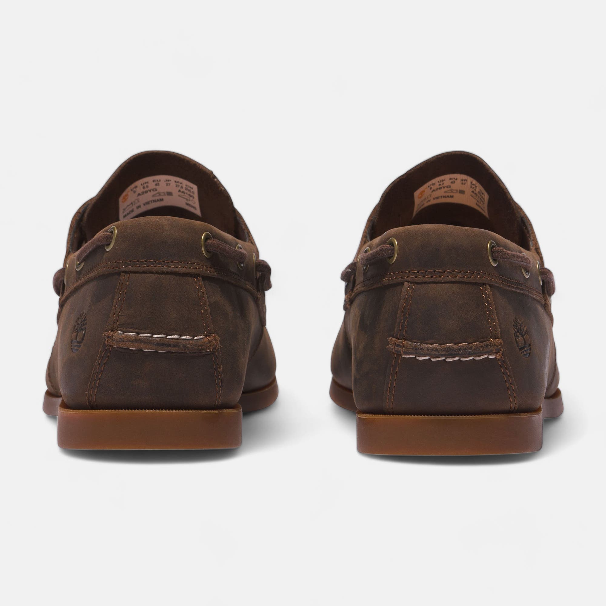 Chaussures bateau Homme en cuir marron