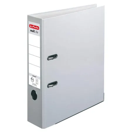 Herlitz Ordner PP A4 8cm FSC-Mix maXfile protect grau